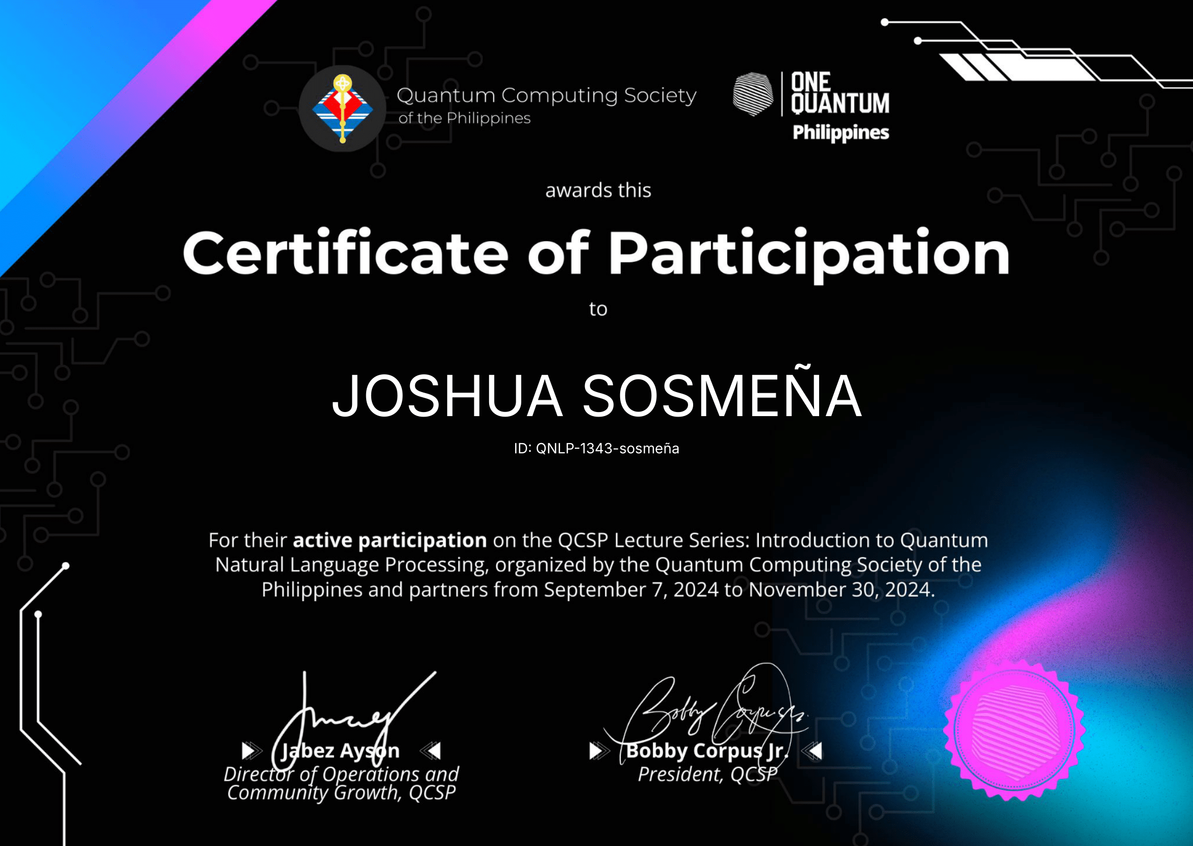 Certificate 1